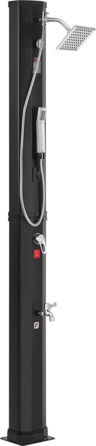 Buitendouche Zonneenergie Solar Tuindouche Regendouche 40L Zwart