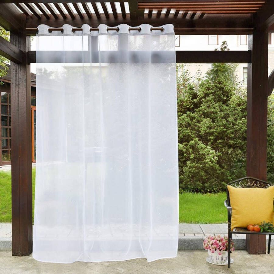 Buitengordijn Tuindecoratie Outdoor Gordijn Waterdicht Weerbestendig Buiten Gordijnen Tuin Tuinhuisje Pergola Balkon 213 x 137 cm