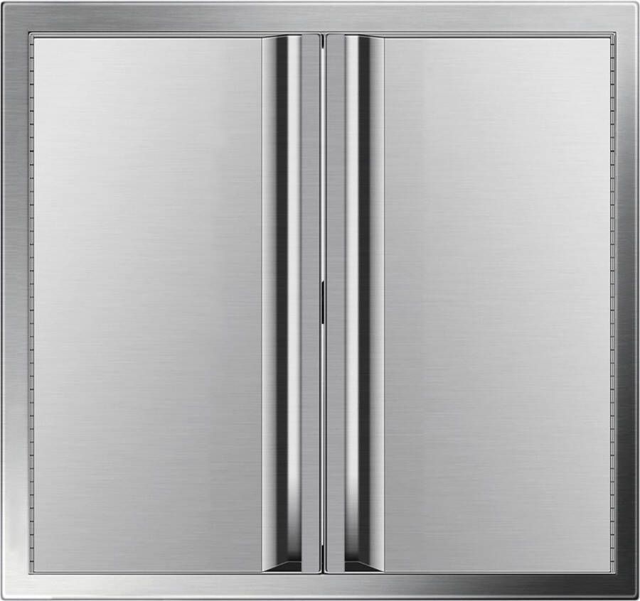 Dakta buitenkeukendeuren 24 x 24 inch BBQ-toegangsdeur 304 geborsteld roestvrijstalen BBQ-deur voor buitenkeuken BBQ-eiland