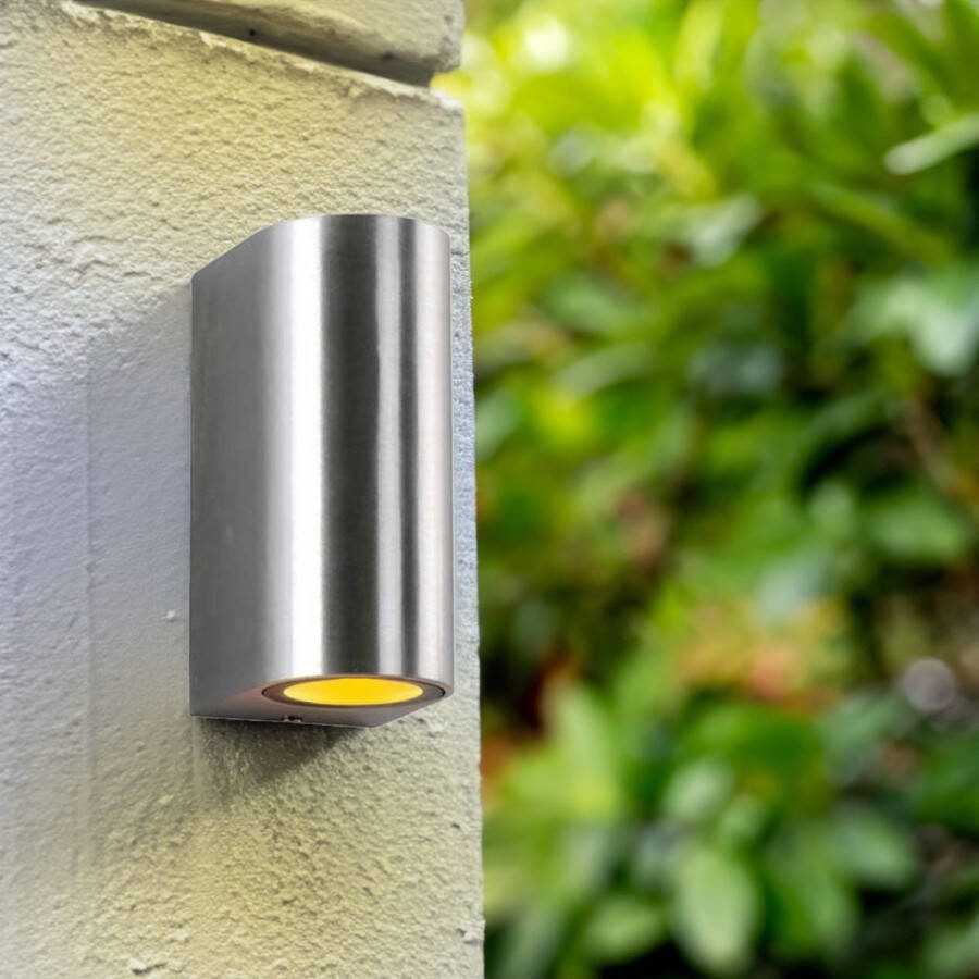 Bundelpakket LED Buiten Wandlamp Santa Barbara Aluminium IP44 Incl. WiFi spots