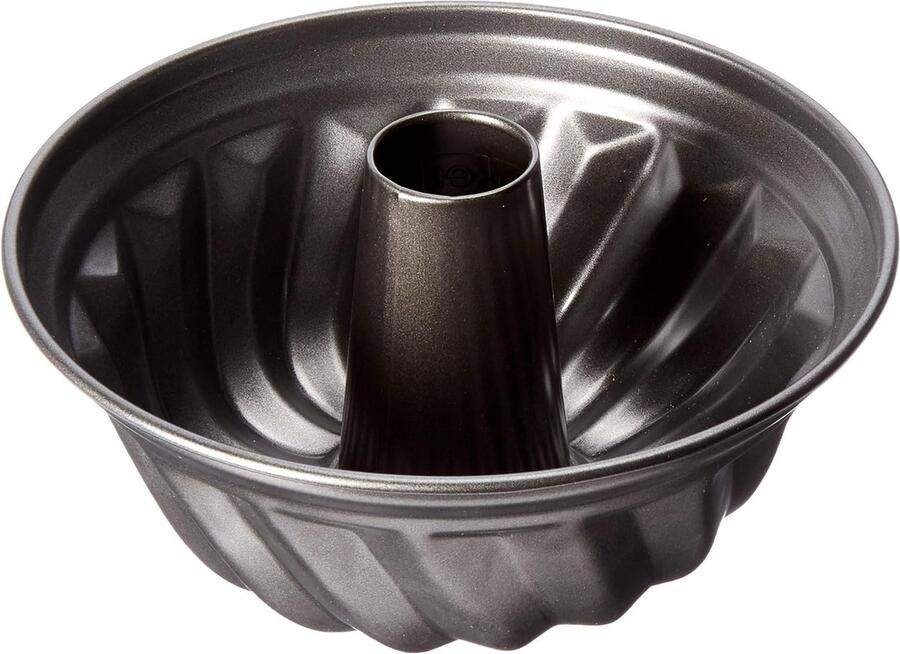 Bundt-cakevorm Ø 22 cm stabiel en coating voor sappige cakevorm ronde pan met antiaanbaklaag (kleur: zwart aantal: 1