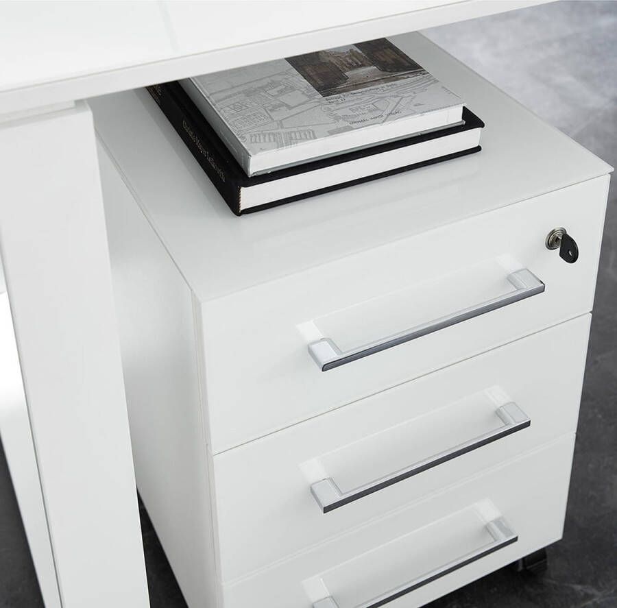 Bureau Destin Wit 160x80cm Hoogte 75 cm