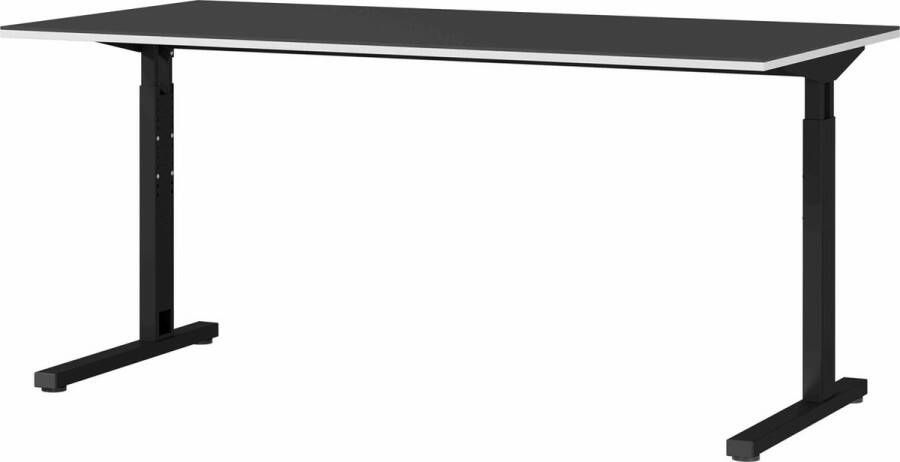 Bureau Discovery Lichtgrijs Grafiet 160x80cm Hoogte 80 cm In hoogte verstelbaar