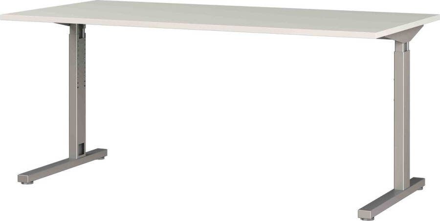 Bureau Discovery Lichtgrijs Grafiet 180x80cm Hoogte 80 cm In hoogte verstelbaar