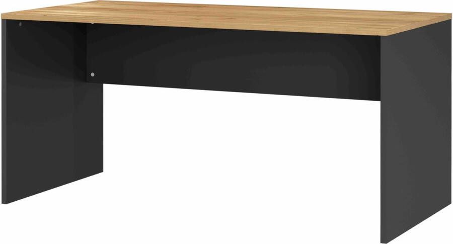 Bureau Ivory Grafiet Eiken 158x79cm Hoogte 75 cm