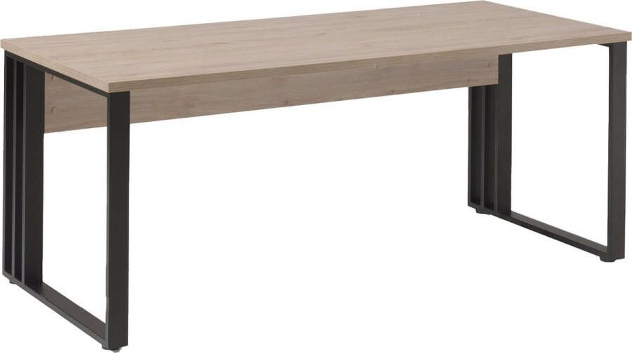 Bureau Newton Eiken Zwart 160x80cm Hoogte 73 cm
