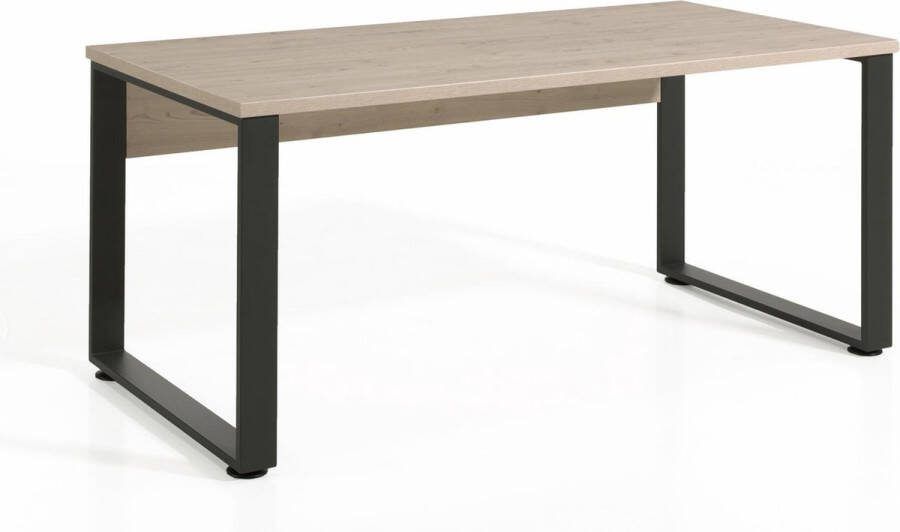 Bureau Spinoza Zwart Kastanje 150x80cm Hoogte 73 cm