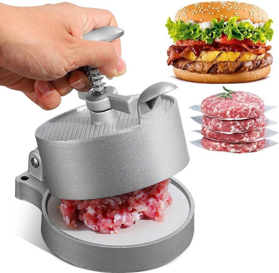 Burger Patty Press Burger Press Hamburger Press met antiaanbaklaag Burger Patty Press voor heerlijke burgerpasteitjes gehaktballen cheeseburgers BBQ 18 5 x 13 x 12 5 cm