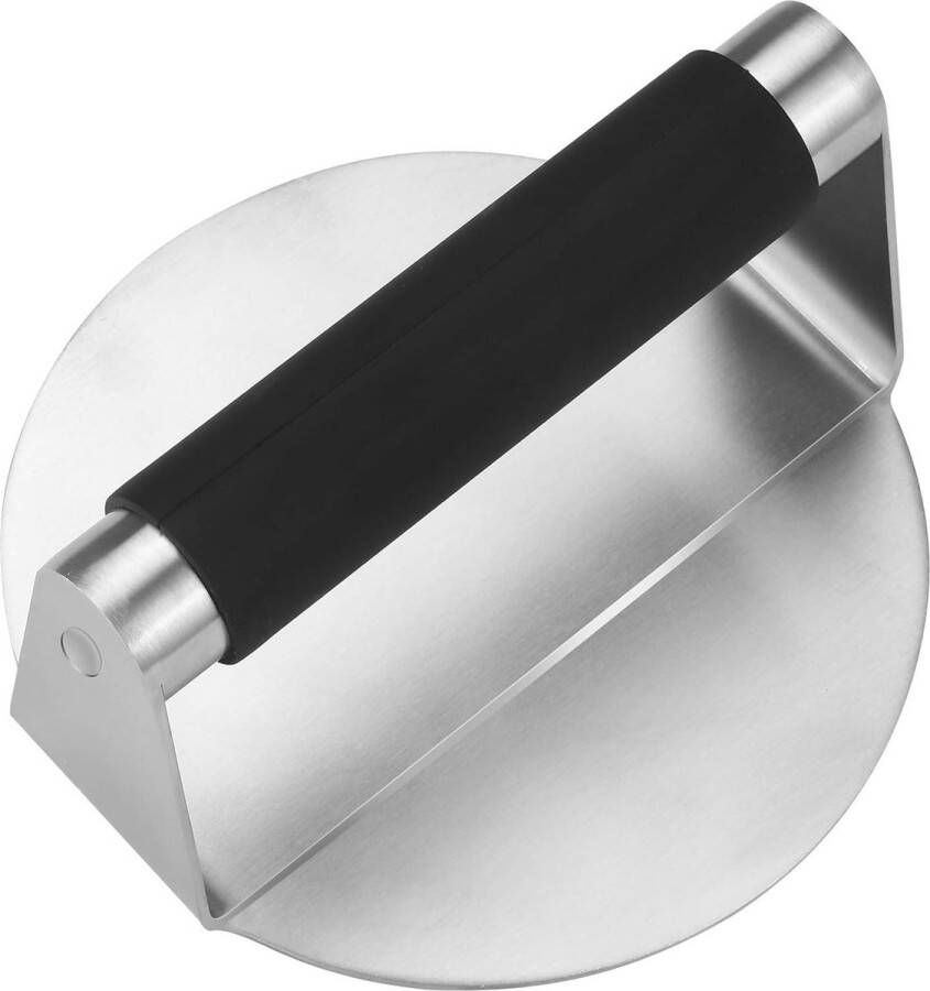 Burger Smasher ronde roestvrij stalen smash hamburgerpers extra siliconen handvat burgerpers & knijpgreep barbecue-accessoires voor platte top grill smash burger