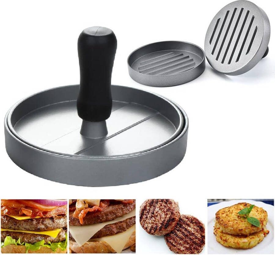 Burgerpers Aluminium anti-aanbak-patty-model voor de bereiding van veganistische burgers vleesburgers BBQ Essentials BBQ-grill verkrijgbaar