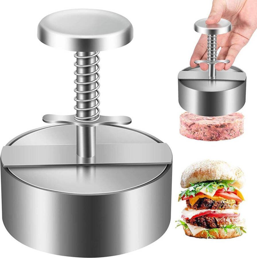 Burgerpers gemaakt van 304 roestvrij staal verstelbare hamburgermachine perfect voor het maken van hamburgers tijdens feestjes en diners