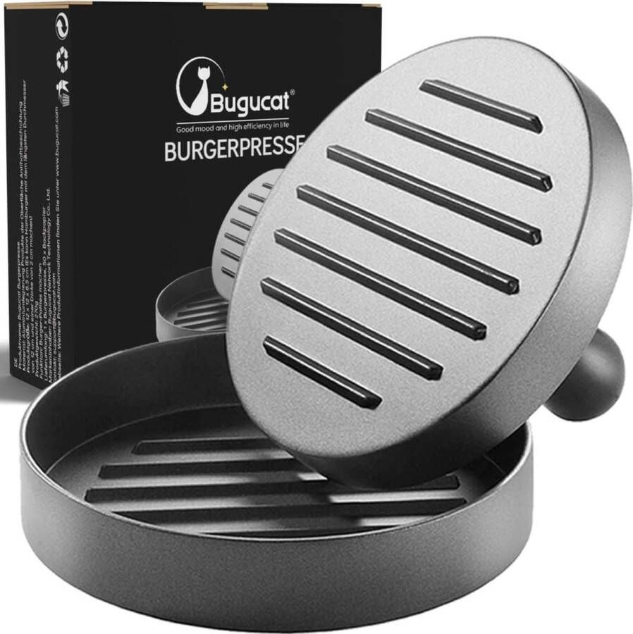 Burgerpers hamburgerpers met antiaanbaklaag patty maker met 100 vellen waspapier voor lekkere hamburgers BBQ vlees varken lam kaas halal diameter 11 cm