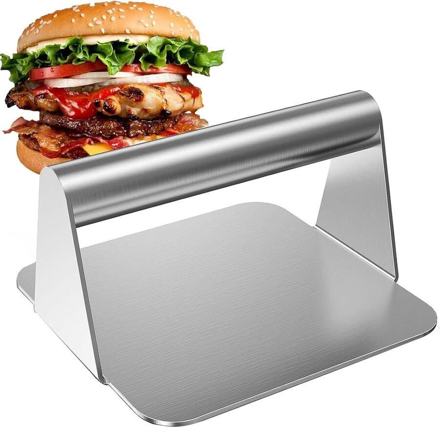 Burgerpers hoogwaardige vleespers roestvrijstalen Smash Burgerpers 5 inch Smash Burgerpers professionele burgerpers barbecue-accessoires voor grillen hamburgers koken van steaks spek