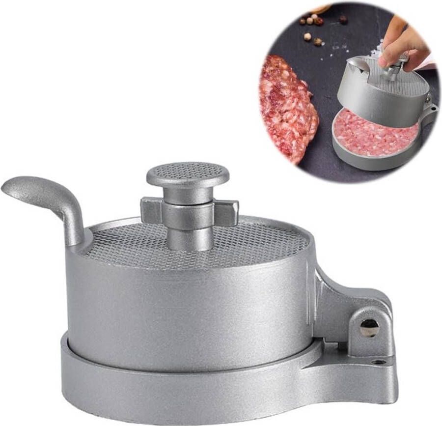 Burgerpers van roestvrij staal hamburgerpers verstelbare hamburgerpers 12 5 cm hamburgerpers hamburgers pattie-pers met antiaanbaklaag voor paas- hamburgers picknick BBQ