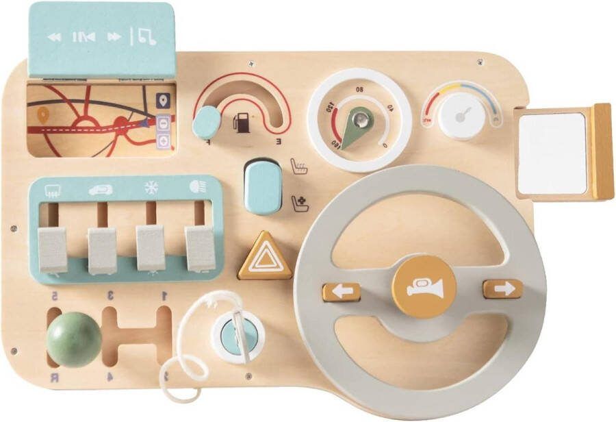 Busy Board Kinderstuurwiel Houten Speelgoed Motoriekspeelgoed Jongens Meisjes Geen Toon