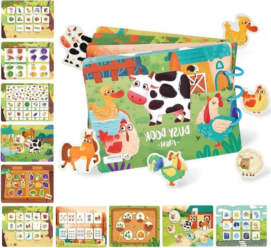 Busy Board Montessori speelgoed voor baby's van 2 3 4 5 jaar herbruikbaar stickerboek sensorisch boek