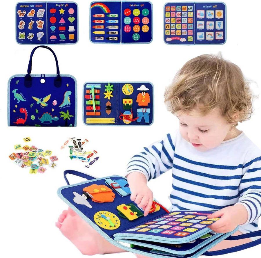 Busy Board voor peuters activiteitenbord 1-4 jaar motoriekspeelgoed educatief speelgoed Montessori stijl bevordering van motoriek creativiteit en ontdekking baby's ontwikkeling