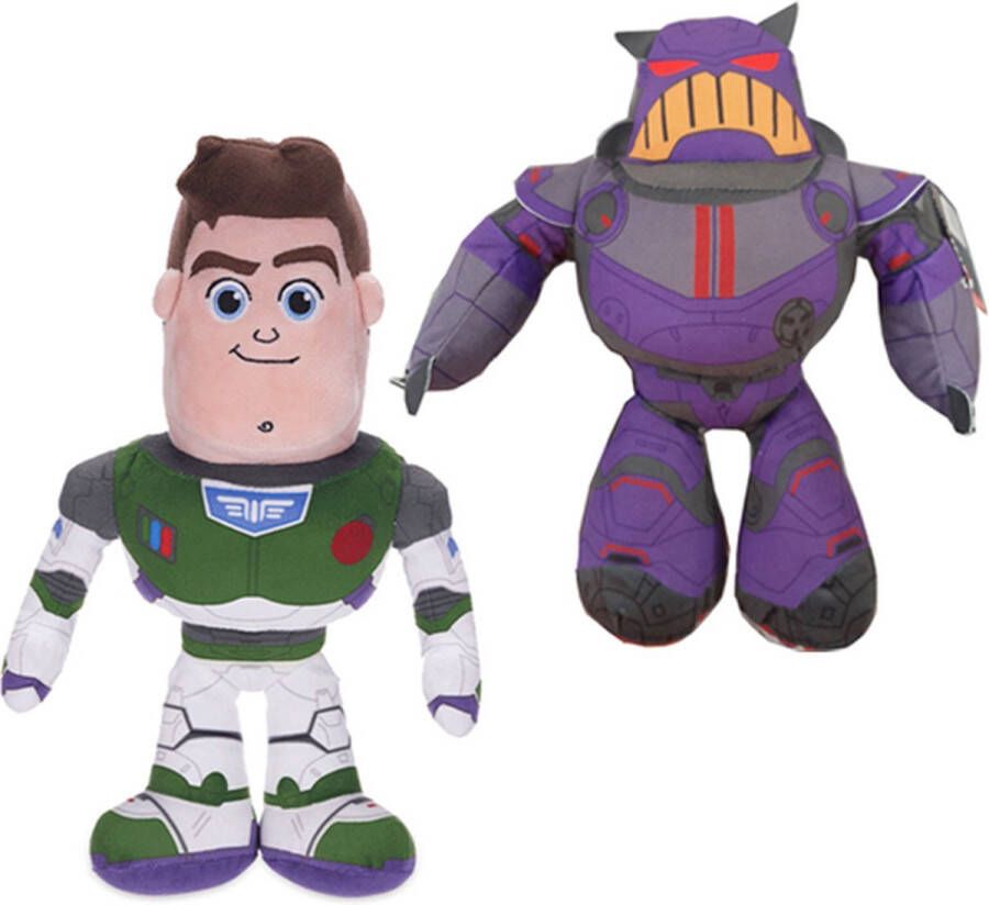 Buzz Lightyear 32 cm + Emperador Zurg 32 cm Disney Toy Story Pluche Knuffel Set {Disney Pixar Light Year ToyStory Plush Toy Speelgoed Knuffelpop voor kinderen jongens meisjes Buzz Lightyear Zurg Sox Mo Morrison Izzy Alisha Hawthorne Zyclops}