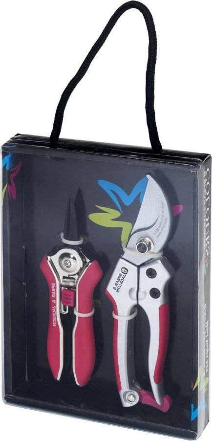 Bypass snoeischaar en kniptangenset veelkleurig metaal roestbestendig ergonomisch schoon te maken Tuinieren en knippen met CUTTINGSET9P