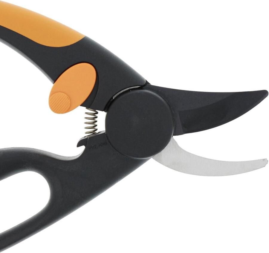 Bypass snoeischaar Tuingereedschap voor jonge takken en twijgen Antikleeflaag Hoogwaardige stalen messen Lengte 20 cm Zwart oranje Elegance P44 1001534