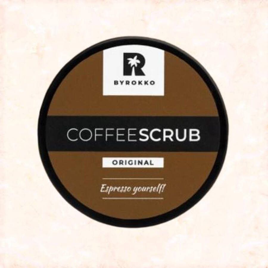BYROKKO Reinigingsscrub Body scrub Coffee scrub Goed voor littekens cellulitis striae puistjes 210 ML