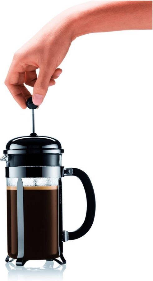 Cafetière Frans druksysteem anti-lek en met een roestvrijstalen frame shiny 0 35 L