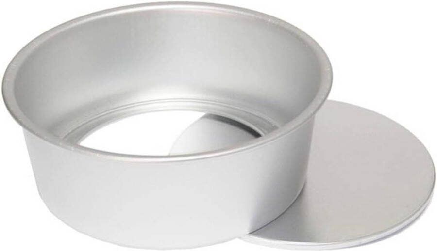 Cake Pan 10 Inch Ronde Draagbare Aluminium Cake Bakvorm Bakpan Verwijderbare Bodem Cake Pie Oven (Zilver)