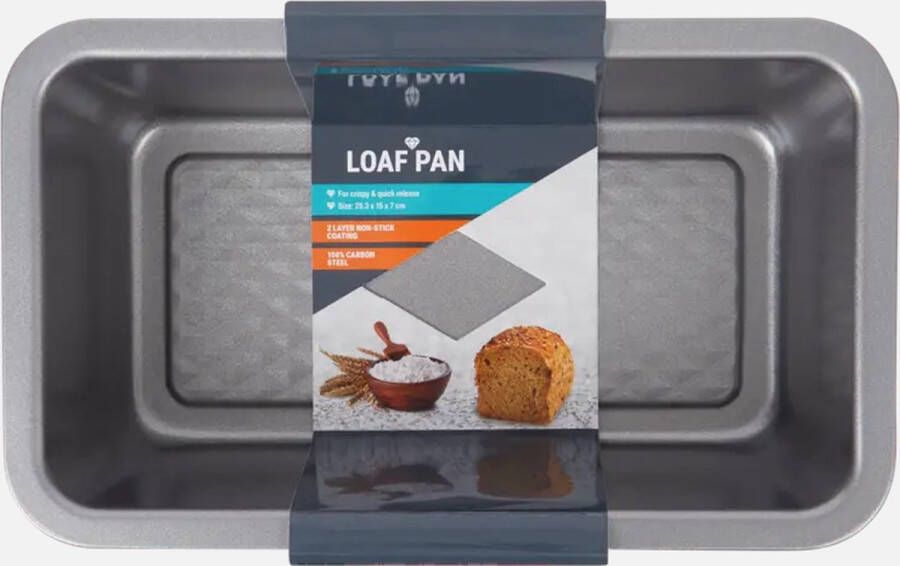Cakevorm Bakblik 25 5 x 15 x 7 cm Broodpan Brood bakken Cake bakken 2-laags antiaanbaklaag 100% Carbon staal
