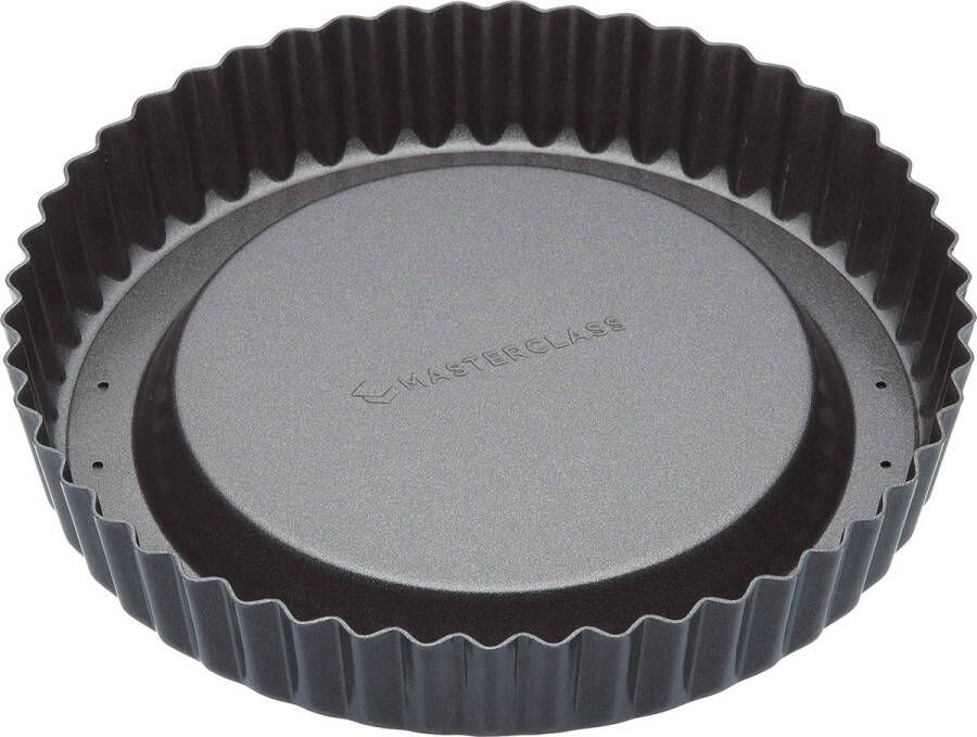 Cakevorm ronde cakevorm van koolstofstaal quichevorm met antiaanbaklaag ovenvorm met losse bodem koolstofstaal grijs diameter 20 cm