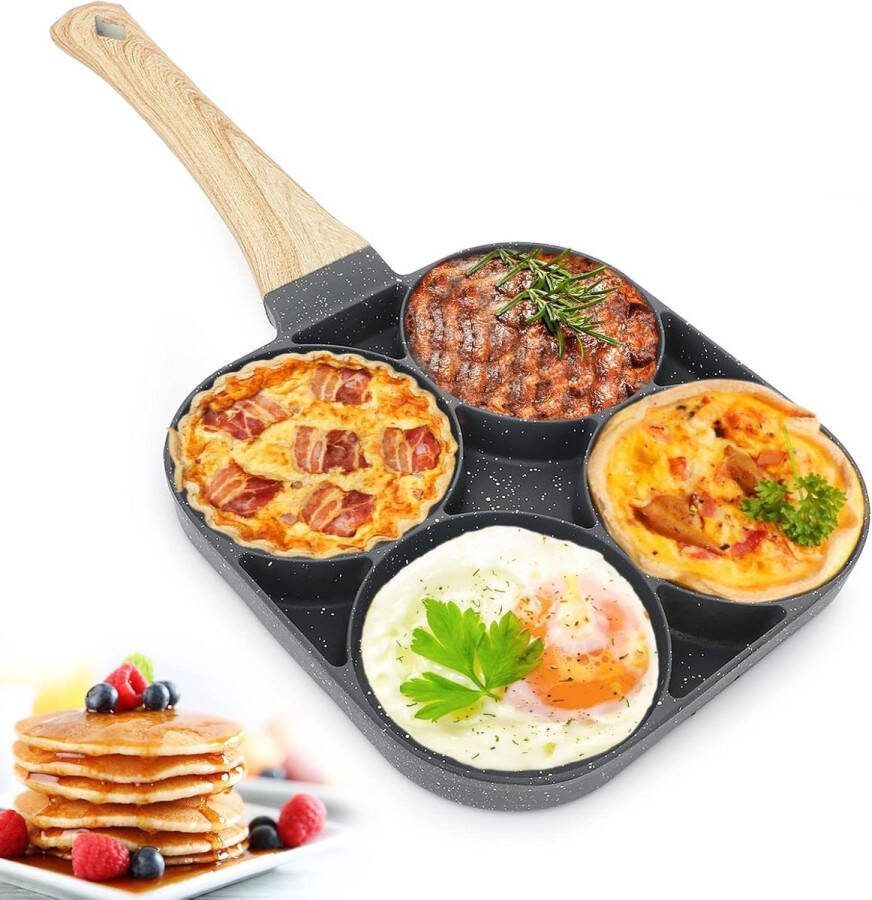 Camping keuken inductie braadpan spiegelei en pannenkoeken pan van aluminium