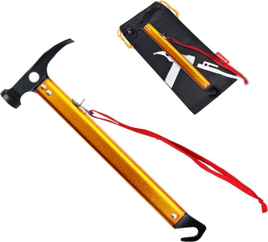 Camping Tent Hamer Lichte Multifunctionele Hamer Koolstofstaal Hamer met Tent Stake Remover voor Regenvliegen Tarp