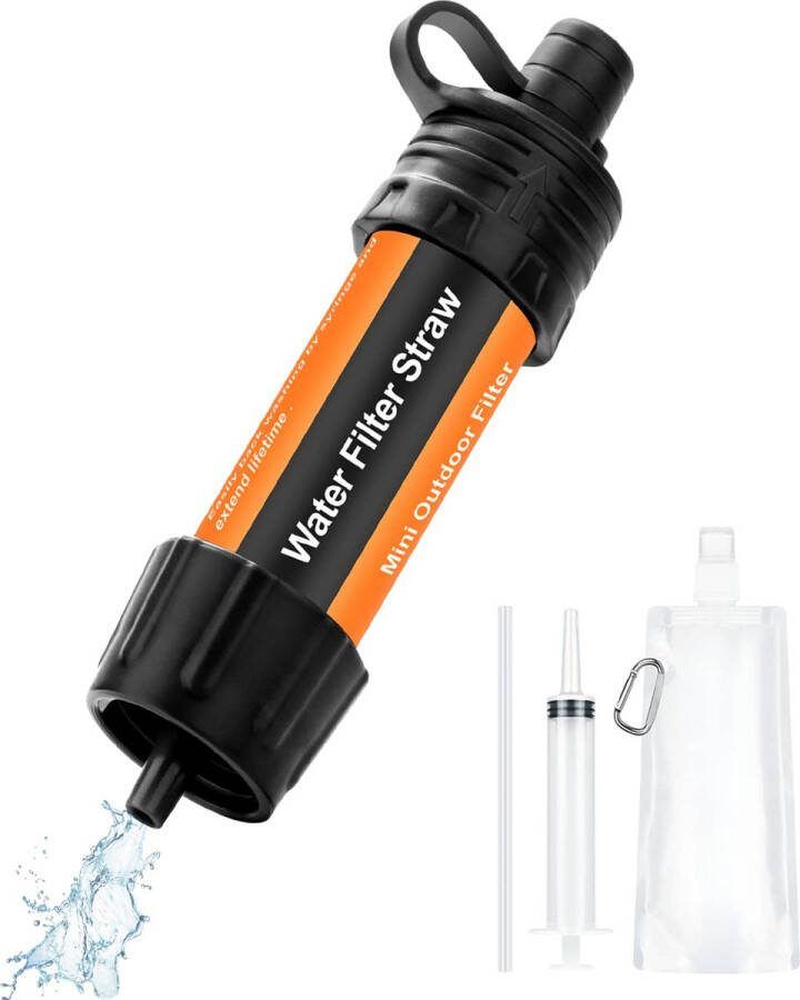 Onirique Camping Waterfilter Draagbare Persoonlijke Waterzuiveraar voor Kamperen en Reizen Complete Set BPA- Vrij Survival