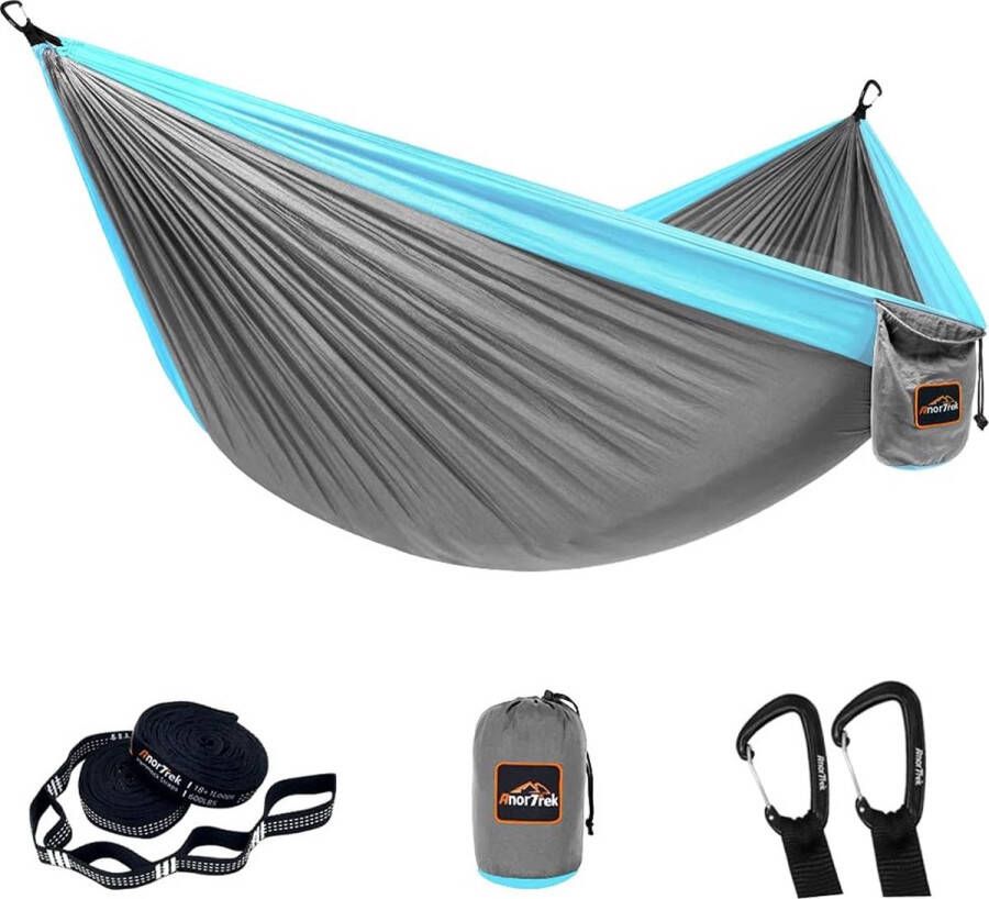 Campinghangmat dubbele of enkele parachutehangmat met twee boombanden lichtgewicht draagbare hangmat voor kamperen wandelen backpacken