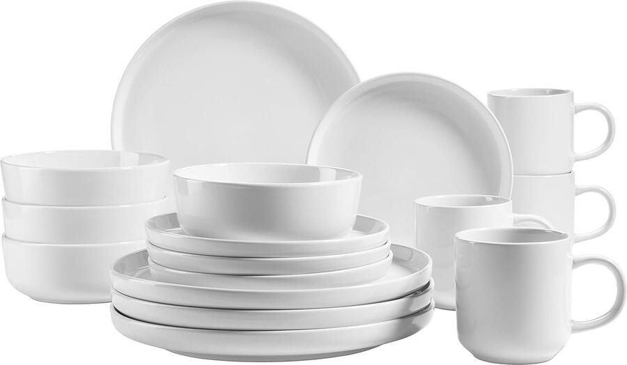 Capri CreaTable 16-Delig Serviesset met Reactief Glazuur Nieuw Ontwerp