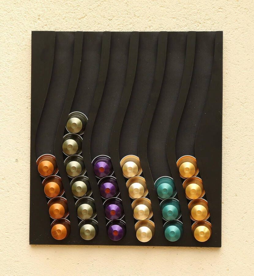 Capsuledispenser Capsulehouder wandhouder voor 60 capsules originele Nespresso koffiecapsulestandaard (zwart)