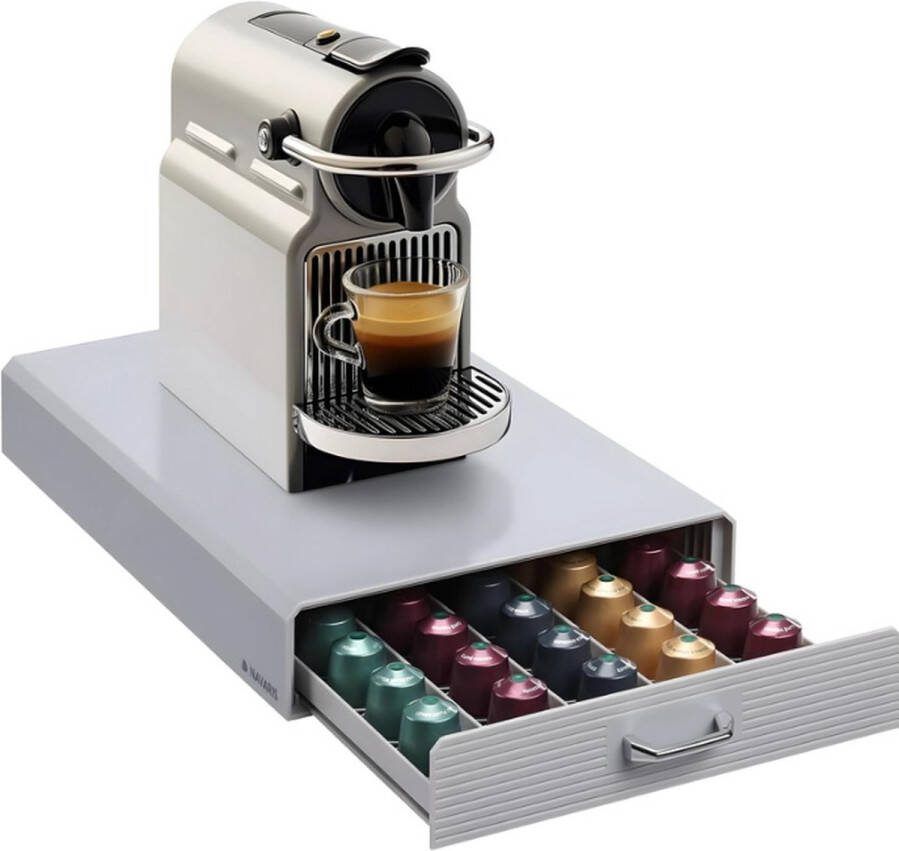 Capsulehouder Capsuledispenser Koffiepad Houder Koffiecapsulehouder 5 Lades Voor 50 capsules