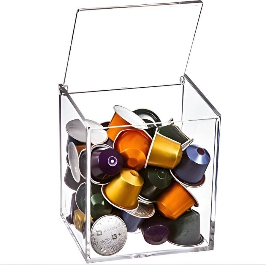 Capsulehouder Capsuledispenser Koffiepad Houder Koffiecapsulehouder Voor 40 capsules Doorzichtig