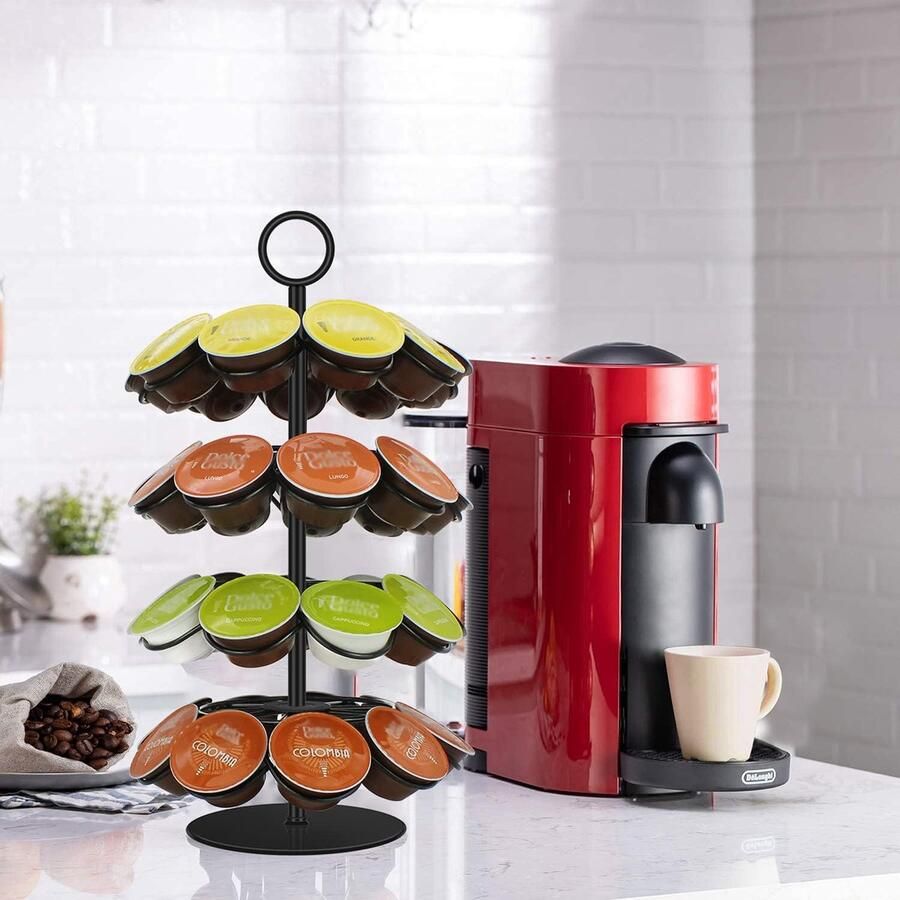 Capsulehouder compatibel met 36 Dolce Gusto capsules 360° draaibare koffiepadopslag capsuledispenser voor bewaren en sorteren