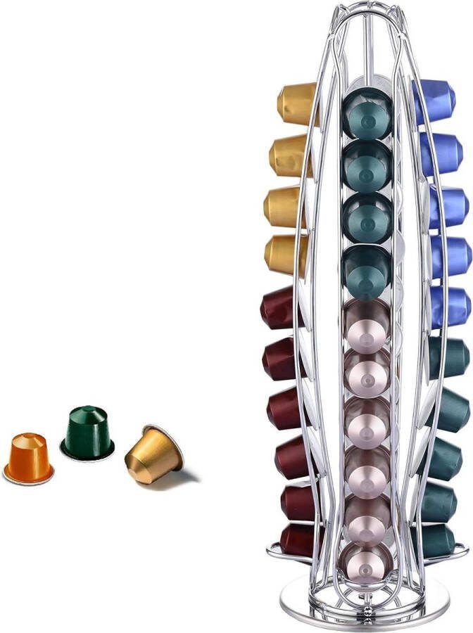 Capsulehouder Nespresso 40 capsules draaibaar antislip koffiepad standaard capsulehouder nespresso