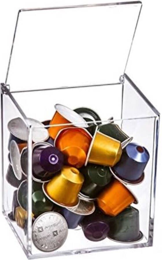 Capsulehouder van methacrylaat voor Nespresso of Dolcegusto capsules voor 13 Dolce Gusto capsules of 40 Nespresso-capsules