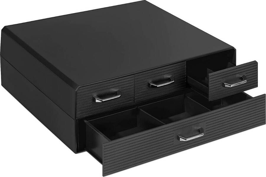 Navaris Capsule Holder for 96 Nespresso Capsules Storage with 4 x Drawers for Coffee Capsules Capsule Container Drawer Box in Black