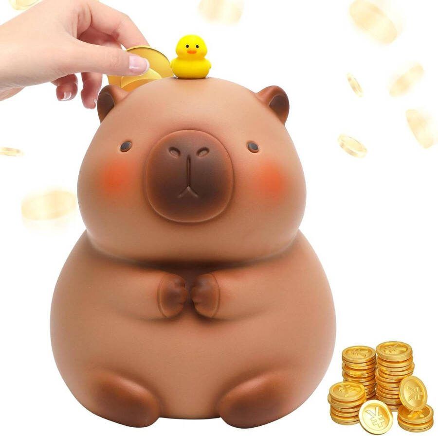 Capybara spaarpot voor kinderen Kawai kunststof grote spaarpot kamerdecoratie geschenken kindercadeau voor meisjes jongens volwassenen kinderen spaarpot volwassenen