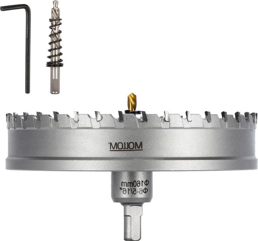 Carbide gatenzaag Heavy Duty Hole Cutter voor roestvrij staal en meer (6-5 16'' 160mm)
