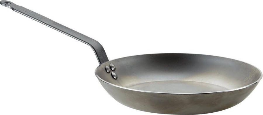 Carbone Plus Lyonnaise braadpan 28 cm staal zilver hoge kwaliteit