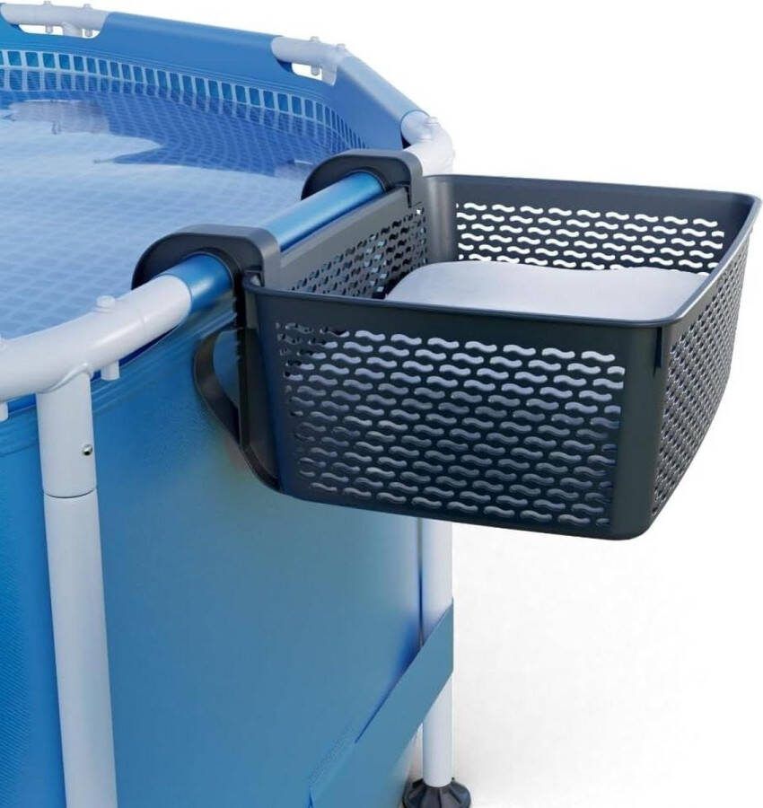 Carrie Opbergmand voor zwembadaccessoires Drankhouder voor frame pool Gemaakt van gerecyclede kunststof