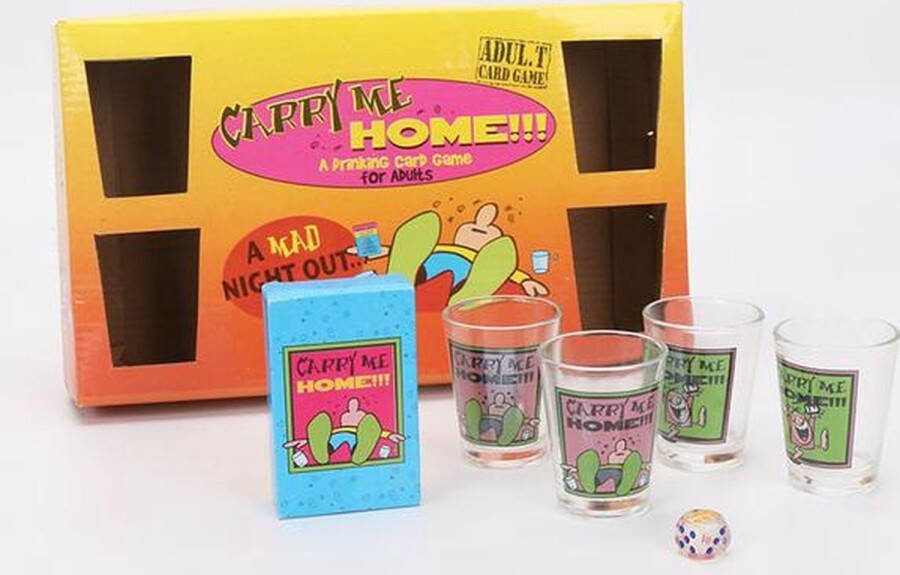 Carry me home drankspel opdrachten shot indrinken spel voor volwassenen gezeldschapspel kaartspel -18+