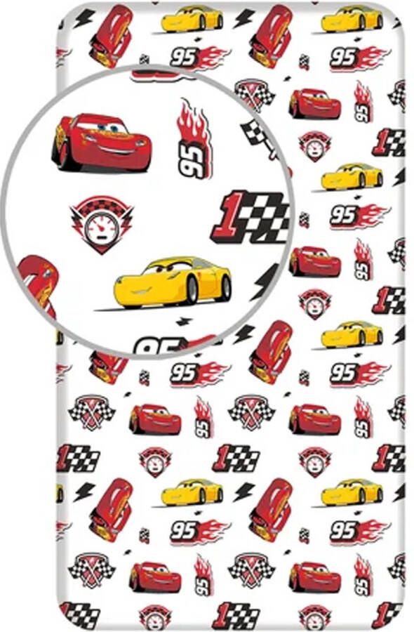 Disney Cars Hoeslaken Track Eenpersoons 90 x 190 200cm Katoen