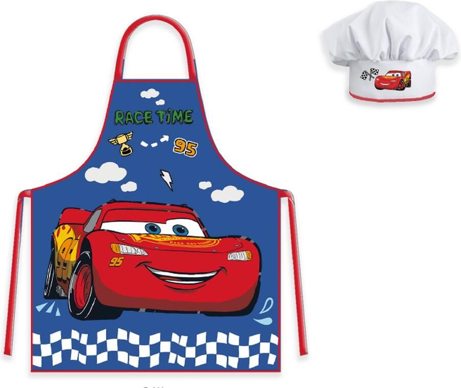 Cars Keukenschort voor Kinderen met Koksmuts