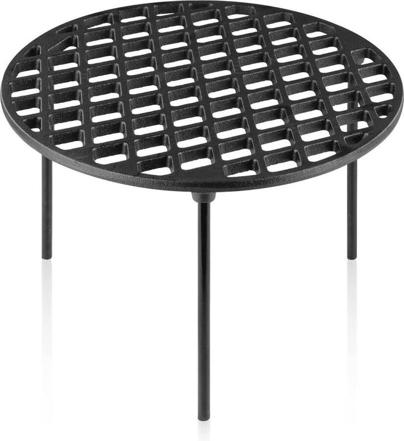 Cast Iron Grill Grate with 3 Legs for Round Dutch Oven Coaster Grill Accessories Tripod Grill Grate Pan Stand Fire Grate Plate bbq accessoires