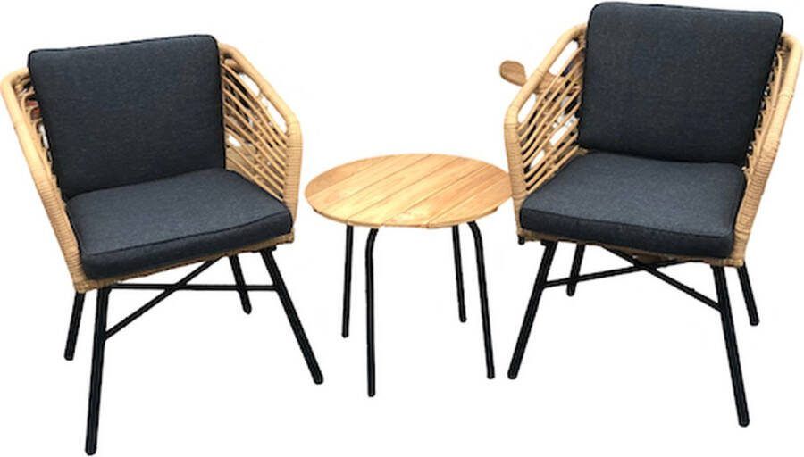 Castro balkonset 2x castro stoel met reno tafel 50 cm